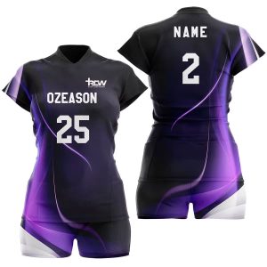 Black & Purple Volleyball Jersey – Bold, Stylish, and Energetic